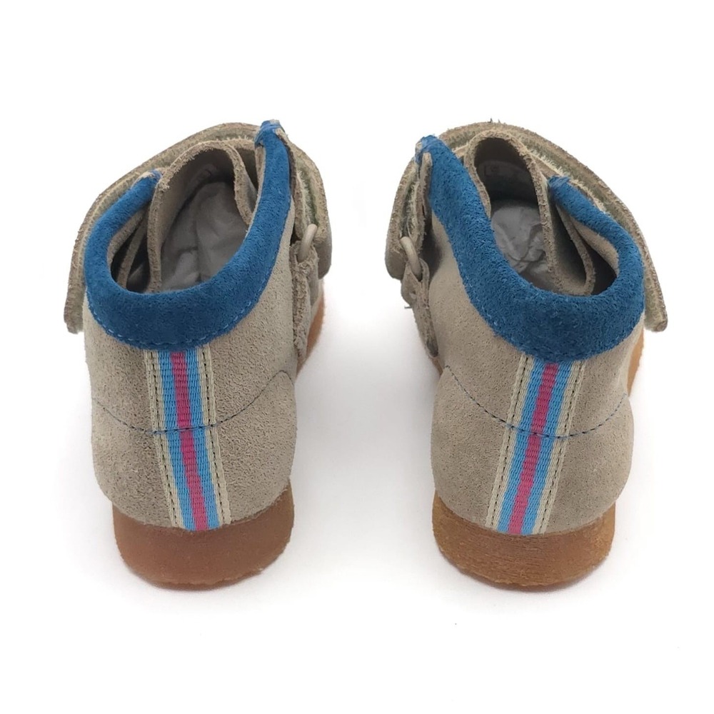 CLARKS New Wallabee Booties US 6W Big Kid Sand Combi LEATHER Toddler Shoes Suede - Picture 10 of 13